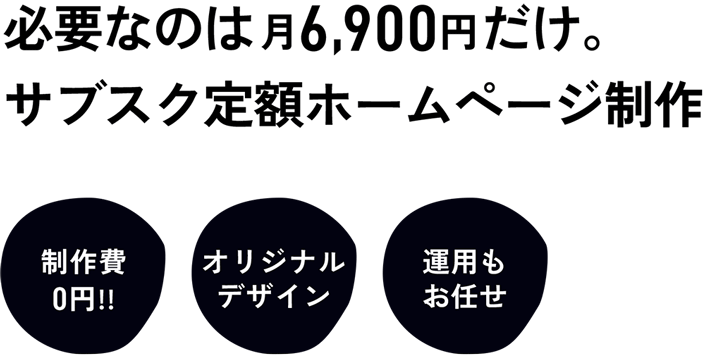オリジナルホームページが安く・早く・簡単に持てる